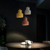 Nordic semi transparent cement chandelier creative personality bedside restaurant terrazzo color LED bar personality Chandelier