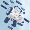 Electric Gatling backpack DIY bubble machine children's music 12 hole space rocket launcher bubble gun toy wholesale