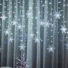 Snowflake Ice strip curtain lamp holiday decoration lamp christmas snowflake color lamp LED star curtain lamp string (directly provided by the manufacturer)