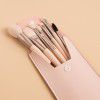Makaron matte plastic handle 8 Mini makeup brush set portable soft hair makeup brush cross border beauty tool