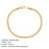 Emanco European and American cross-border new Bracelet Stainless Steel gold-plated bracelet 3mm-5mm flat Snake Bracelet Bracelet