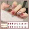 Ice through Camellia water diamond nail patch net red nail patch medium long detachable wearing nail piece nail enhancement finished product