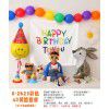 Ins colorful balloons boys and girls birthday decorations colorful rainbow fringe background wall balloon package