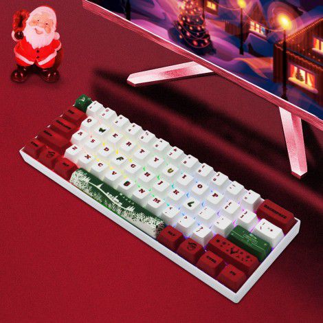 [red storm single mode 61 mixed light] key line separation 60% keyboard computer green axis notebook mechanical keyboard in stock