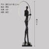 Human shape art sculpture holding ball floor lamp designer hotel living room lobby exhibition hall creative large body decoration