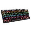 Leilangzhen mechanical keyboard 87 key wired USB luminous game plug-in dial green axis notebook desktop keyboard 