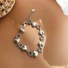 925 Sterling Silver Vintage love bracelet female ins small heart-shaped cool style Thai silver jewelry fried dough twist circle personality