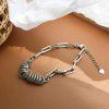 925 Sterling Silver Vintage love bracelet female ins small heart-shaped cool style Thai silver jewelry fried dough twist circle personality