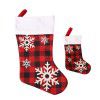 Christmas supplies Europe and America red black lattice Snowflake Christmas socks Christmas tree decoration children's holiday gift bag candy socks