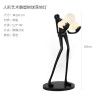 Human shape art sculpture holding ball floor lamp designer hotel living room lobby exhibition hall creative large body decoration