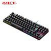 Imice manufacturer directly provides 87 key USB cross-border cable RGB chicken eating green axis mechanical E-sports metal game keyboard