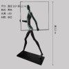 Human shape art sculpture holding ball floor lamp designer hotel living room lobby exhibition hall creative large body decoration