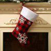 Christmas supplies Europe and America red black lattice Snowflake Christmas socks Christmas tree decoration children's holiday gift bag candy socks