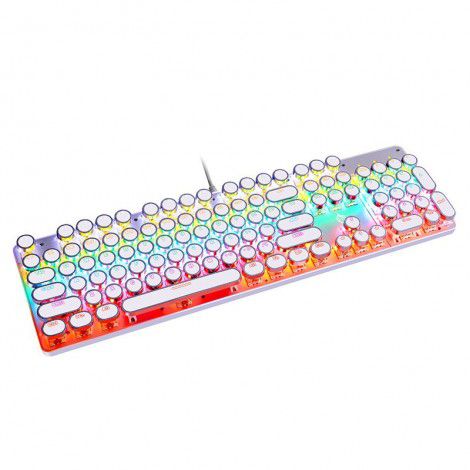 Meishang E-Family hjk900 punk mechanical keyboard 104 key metal backlight computer wired keyboard green axis Office