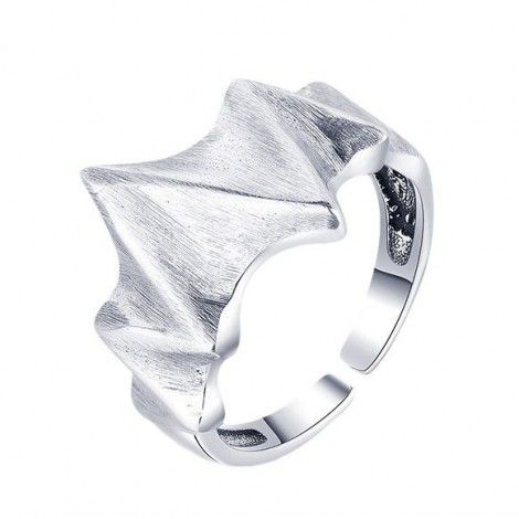 Personalized versatile lightning shaped ring with adjustable irregular frosted electrocardiogram ring for women
